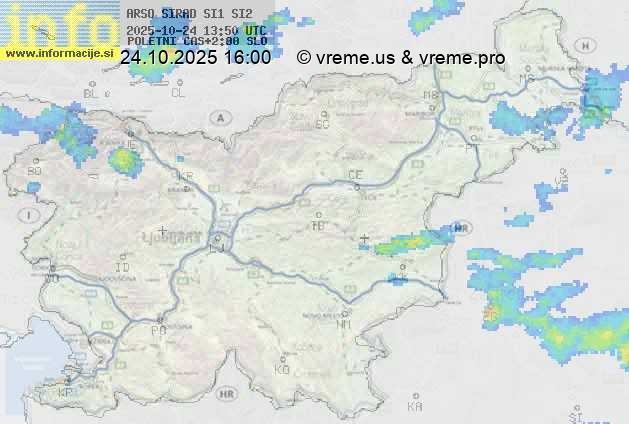 Radarska karta padavin