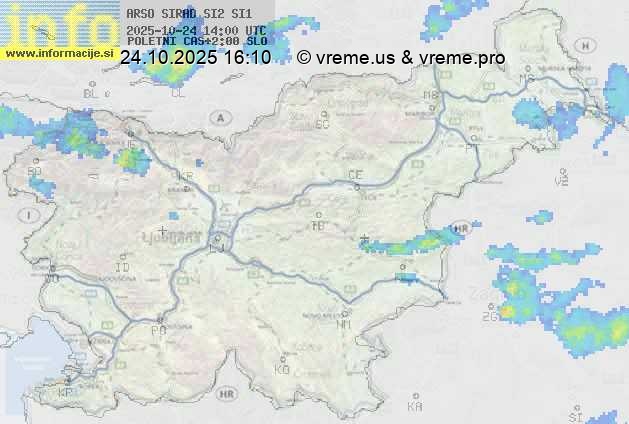 Radarska karta padavin