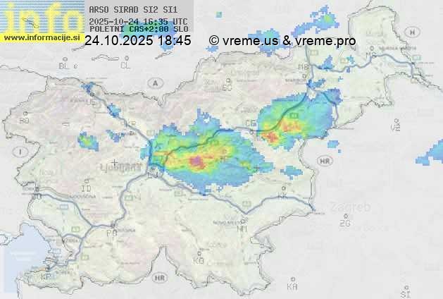 Radarska karta padavin