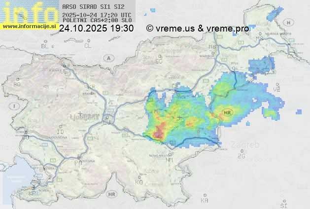 Radarska karta padavin