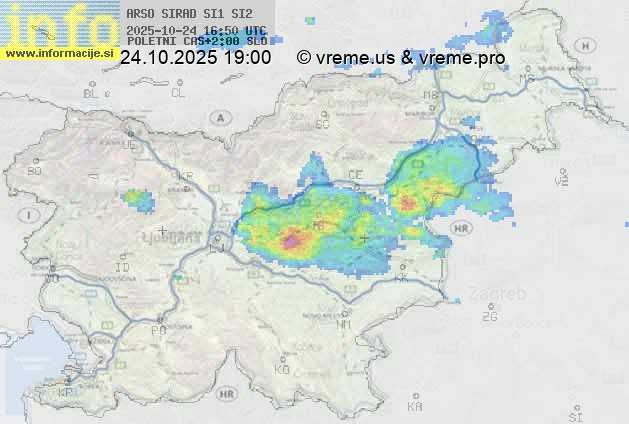 Radarska karta padavin
