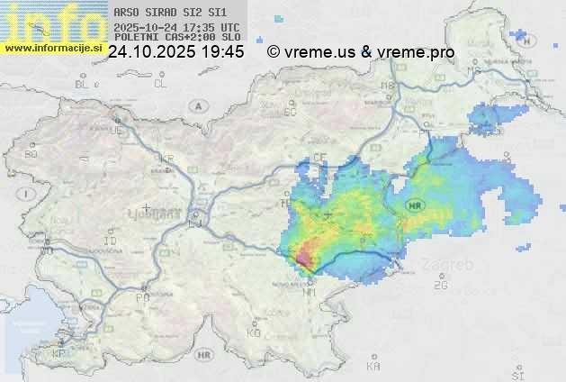 Radarska karta padavin