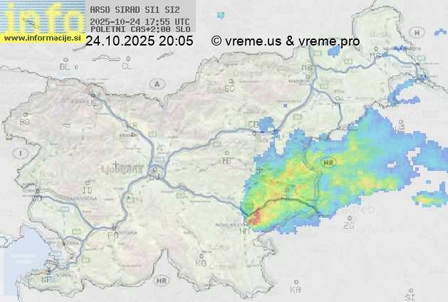 Radarska karta padavin