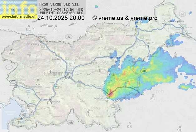 Radarska karta padavin