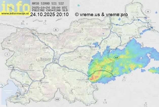 Radarska karta padavin