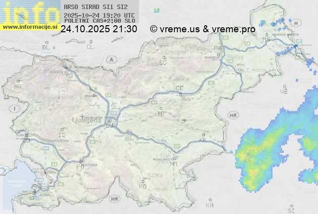 Radarska karta padavin