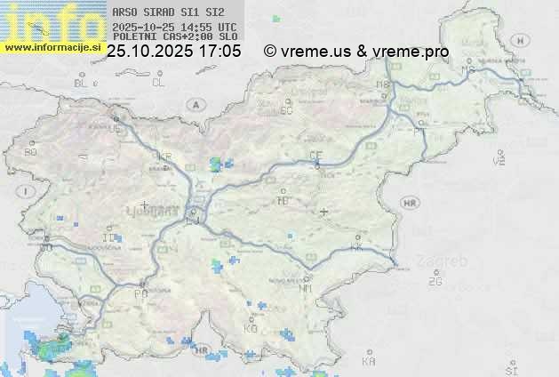 Radarska karta padavin