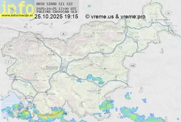 Radarska karta padavin