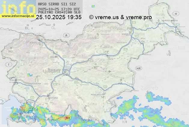 Radarska karta padavin