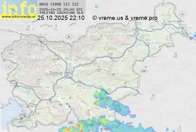 Radarska karta padavin