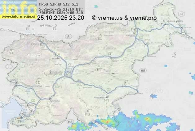 Radarska karta padavin