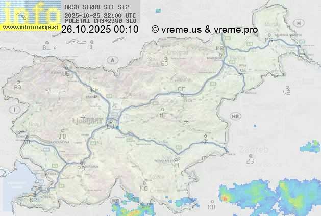 Radarska karta padavin