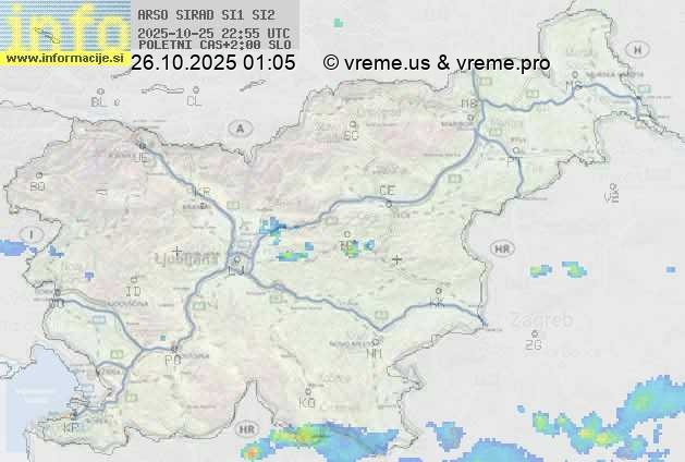 Radarska karta padavin