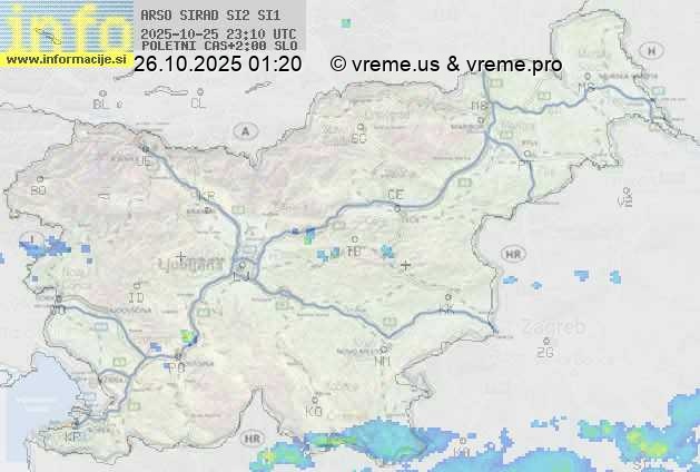 Radarska karta padavin