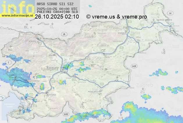 Radarska karta padavin