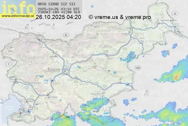 Radarska karta padavin