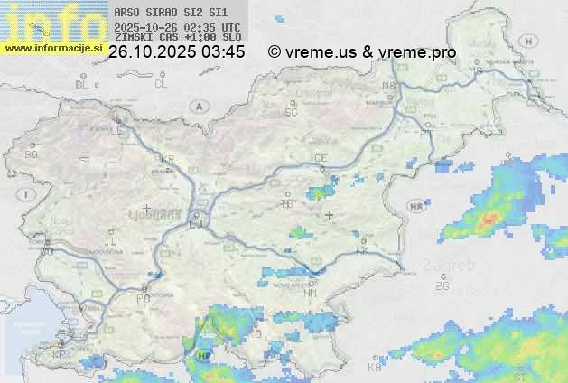 Radarska karta padavin