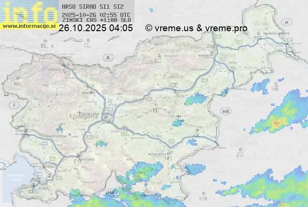 Radarska karta padavin