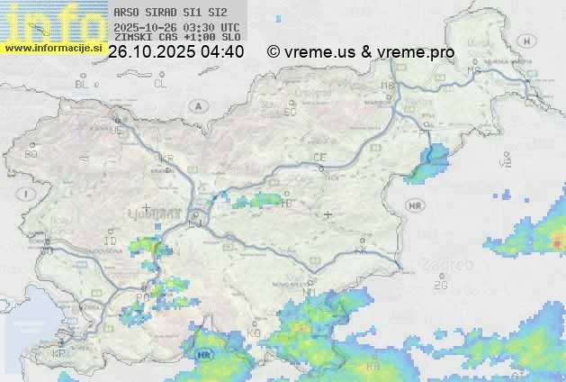 Radarska karta padavin