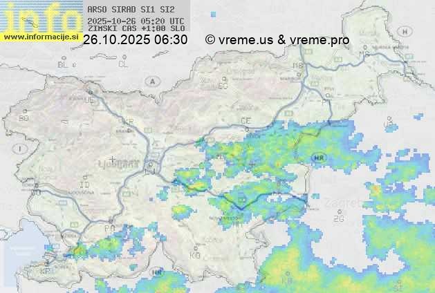 Radarska karta padavin