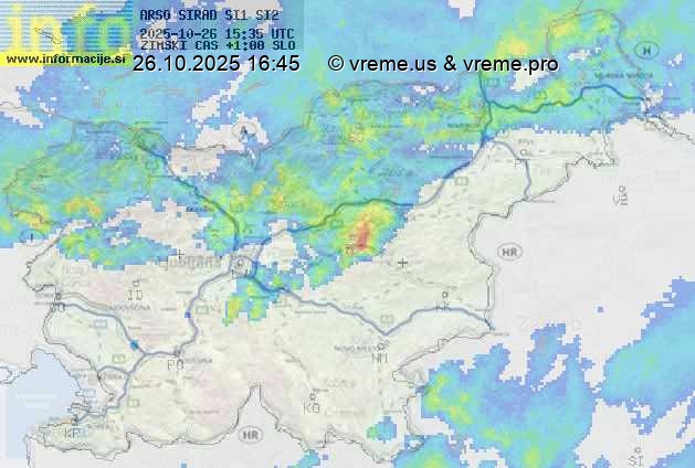 Radarska karta padavin