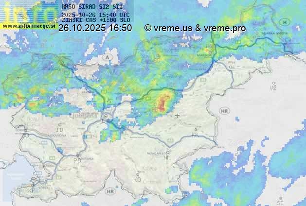 Radarska karta padavin