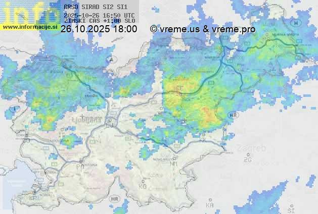 Radarska karta padavin