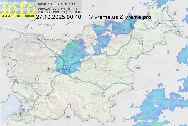 Radarska karta padavin