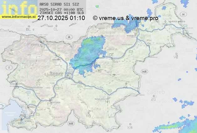 Radarska karta padavin