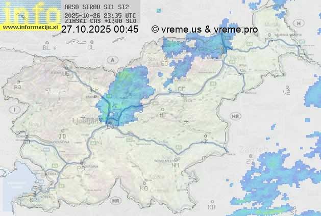 Radarska karta padavin