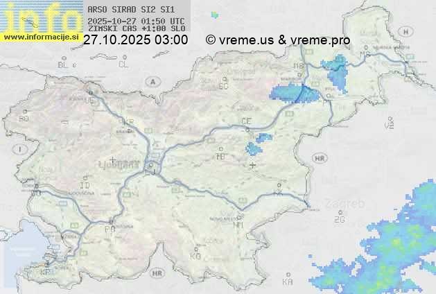Radarska karta padavin