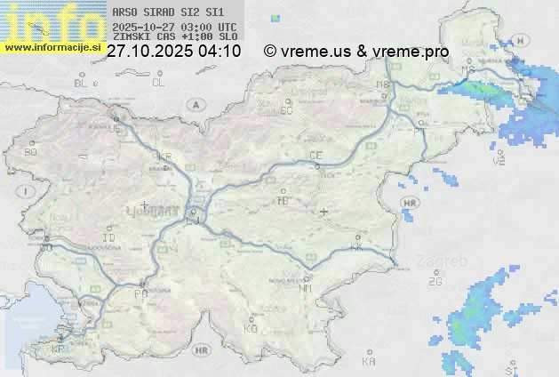 Radarska karta padavin
