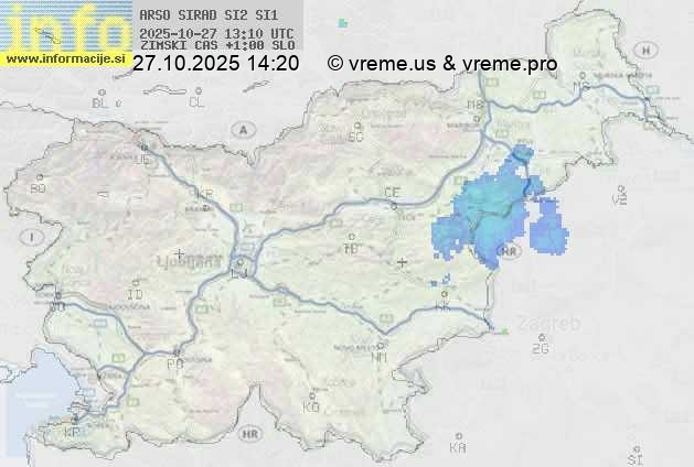 Radarska karta padavin