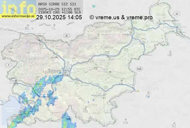 Radarska karta padavin