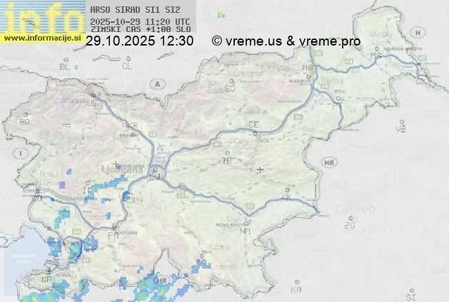 Radarska karta padavin