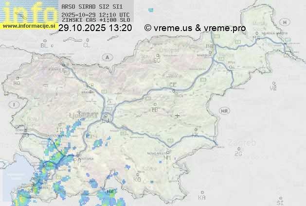 Radarska karta padavin