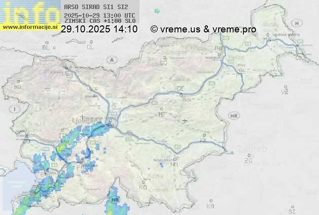 Radarska karta padavin