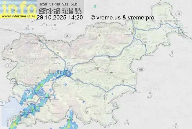 Radarska karta padavin
