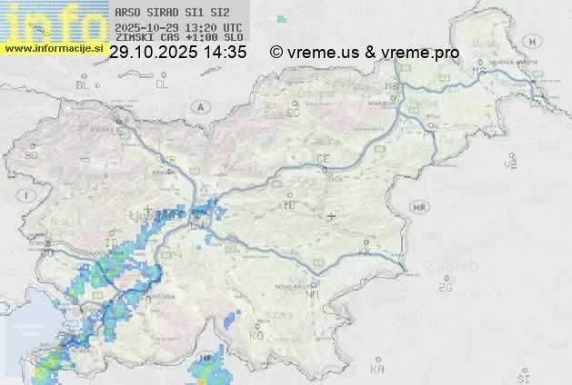 Radarska karta padavin