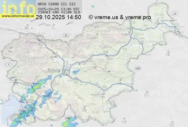 Radarska karta padavin