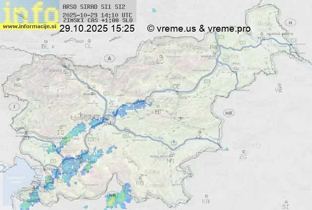 Radarska karta padavin