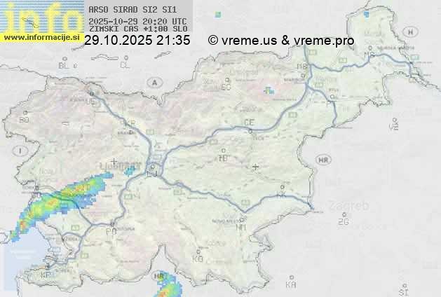 Radarska karta padavin