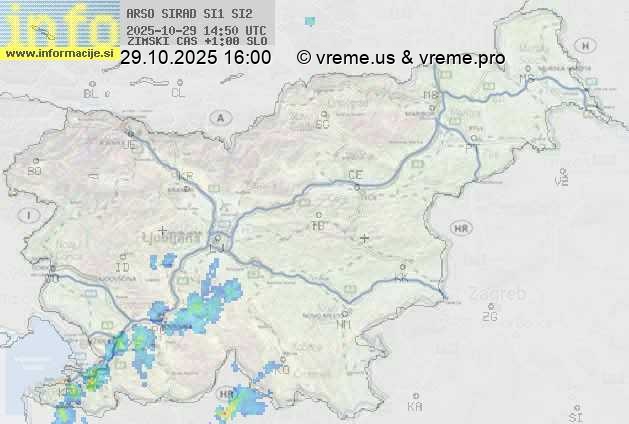 Radarska karta padavin