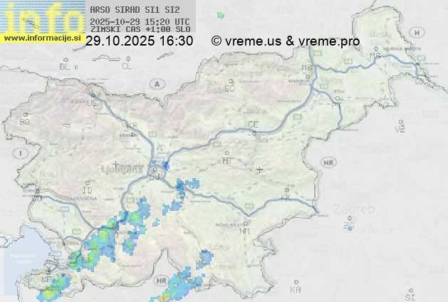 Radarska karta padavin