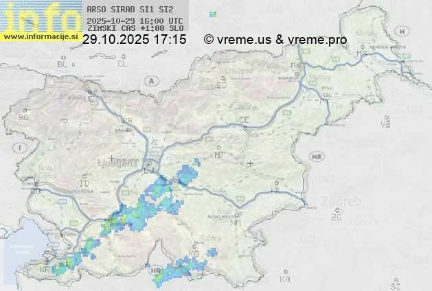 Radarska karta padavin