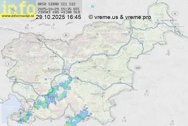 Radarska karta padavin