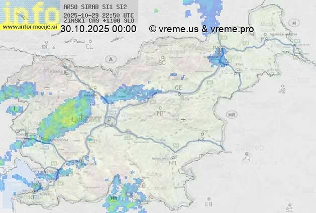 Radarska karta padavin