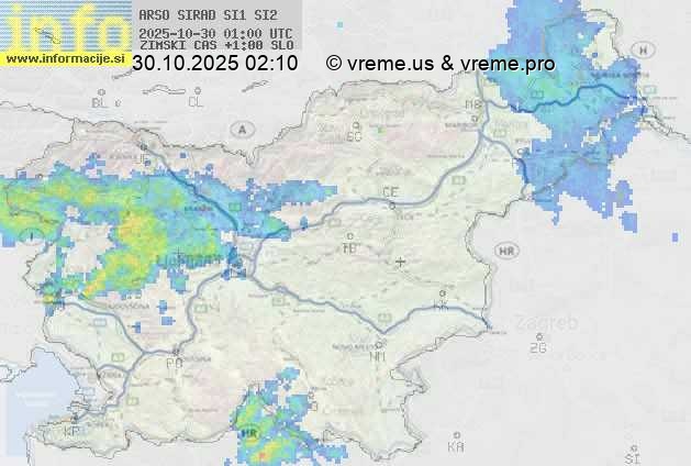 Radarska karta padavin