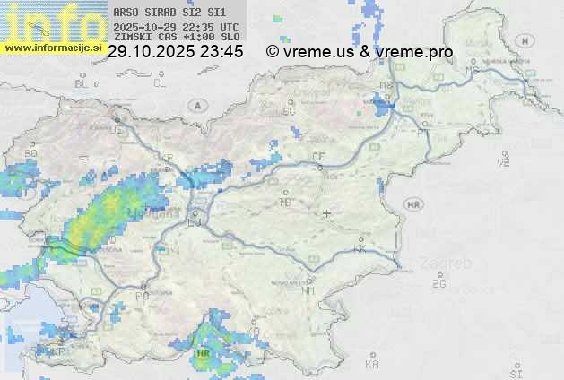 Radarska karta padavin