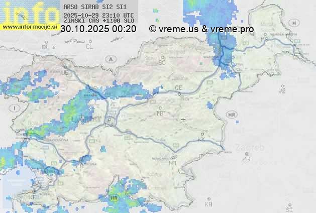 Radarska karta padavin